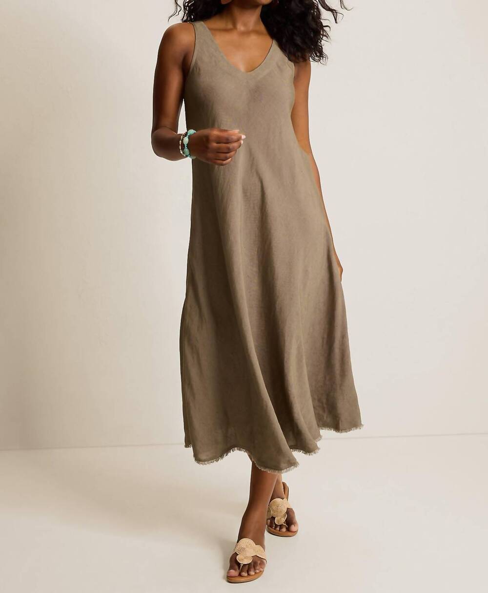 NEW TOMMY BAHAMA st. lucia bias-cut coverup dress in tiki tan
